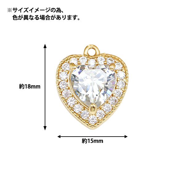 Accessories material "Bijou Cham Gorgeous Heart Red GN-28-24SS-07"