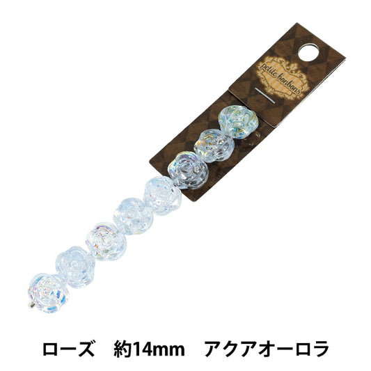 material accesorio "vidrioCuentas Rosa aprox. 14mm Agua Aurora GN-08-25AW-03”