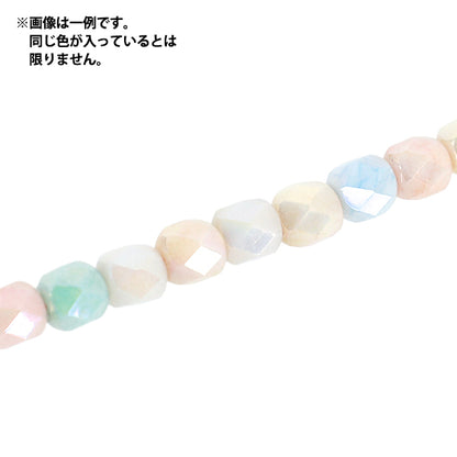 アクセサリー素材 『ガラスビーズ パステルミックス 約6mm タルカット YN-10-02』