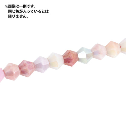 アクセサリー素材 『ガラスビーズ パステルミックス 約5mm ソロバン YN-10-04』