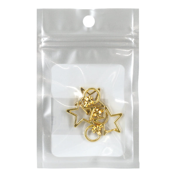 手芸金具 『プチプラビーズ スターカン 3個入り 約34×24mm ゴールド YN-05-02』