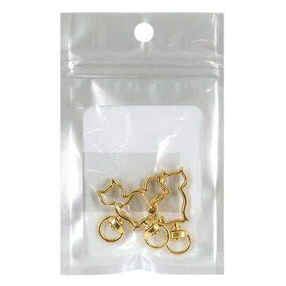 手芸金具 『プチプラビーズ ネコカン 3個入り 約41×19mm ゴールド YN-05-03』