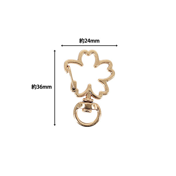 手芸金具 『プチプラビーズ フラワーカン 3個入り 約36×24mm ゴールド YN-05-05』