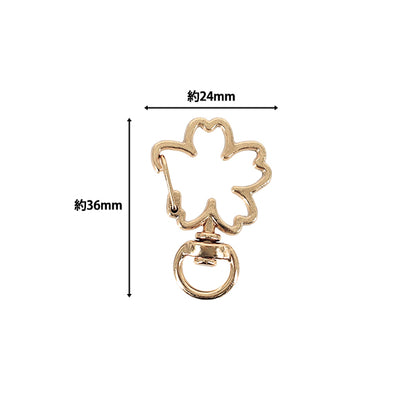 手芸金具 『プチプラビーズ フラワーカン 3個入り 約36×24mm ゴールド YN-05-05』