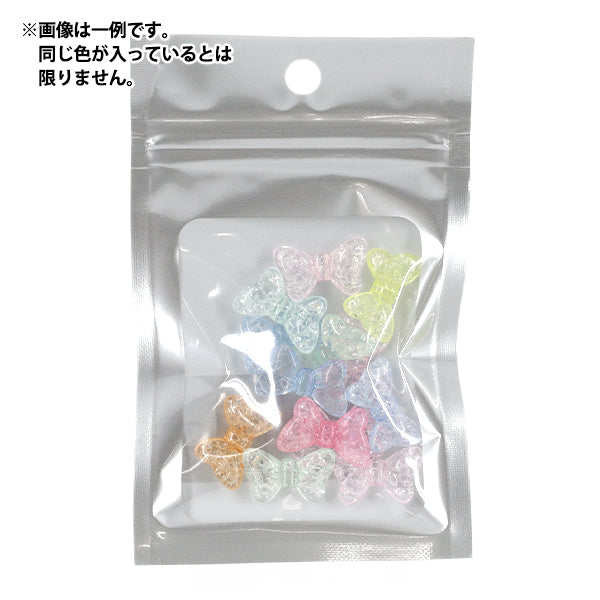 ビーズ 『プチプラビーズ カラフルリボン 約13×22mm YN-05-18』