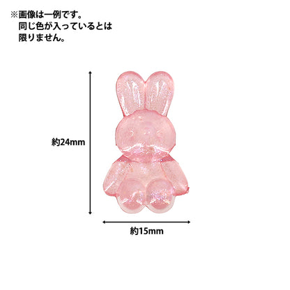 ビーズ 『プチプラビーズ ミルキーラビット 約24×15mm YN-05-25』