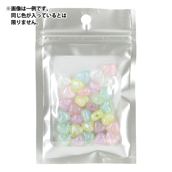 ビーズ 『プチプラビーズ ミルキーハート 約10×11mm YN-05-26』