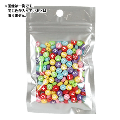 ビーズ 『プチプラビーズ レタービーズ 約7mm パステル YN-05-41』