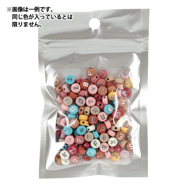 ビーズ 『プチプラビーズ レタービーズ 約7mm ニュアンス YN-05-43』