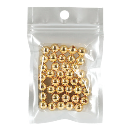 ビーズ 『プチプラビーズ ラウンドビーズ L 約10mm ゴールド YN-05-56』