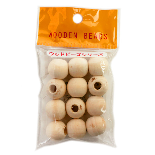 Accessory material "WoodBeads Round 16mm or 12 pieces "