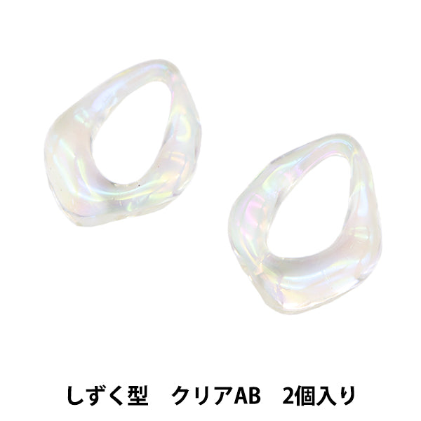 ayyjewel 透明アクリルパーツ6種セット アクセサリー素材 『アクリルパーツ しずく型 2個入リ クリアAB A3112