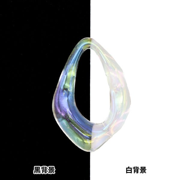 アクセサリー素材 『アクリルパーツ しずく型 2個入リ クリアAB A3112