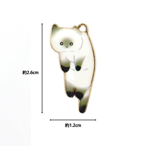 アクセサリー素材 『レジンチャーム つままれねこ 2個入り シャム