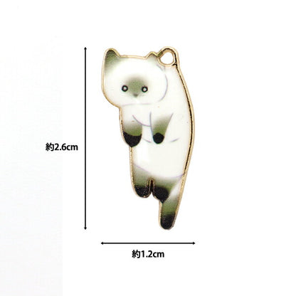 Accessory material ``Resin charm Tsumamareko 2 pieces Siamese M8825"
