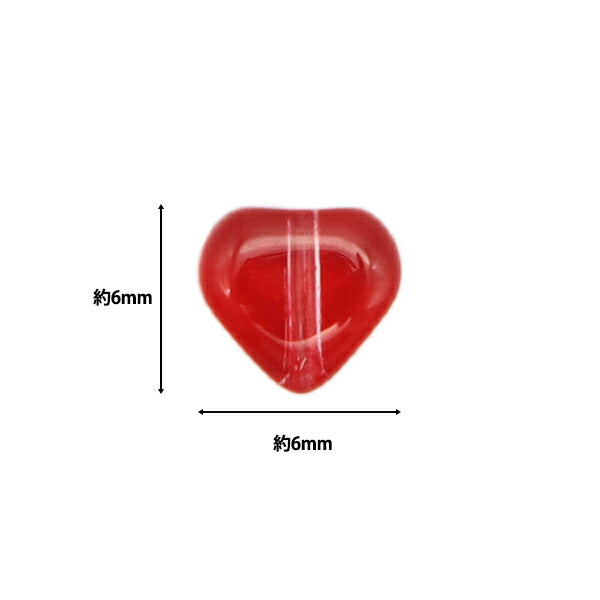 مادة الإكسسوار “زجاج”خرز قلب احمر 30 قطعة B379”