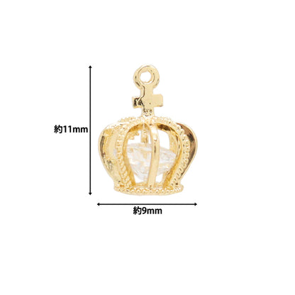 مادة الملحقات "Zirconia Charm Crown 2 قطع الذهب M1796"