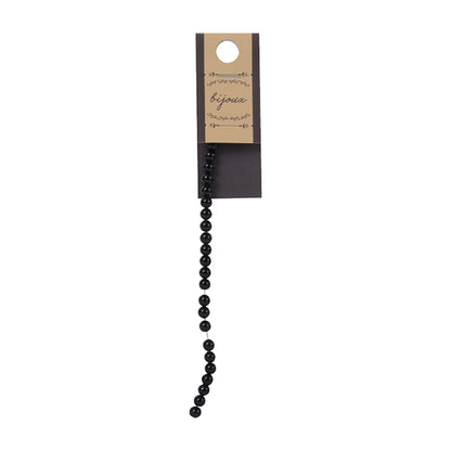 Material de accesorios "Agata negra 4 mm Ki-5-4"