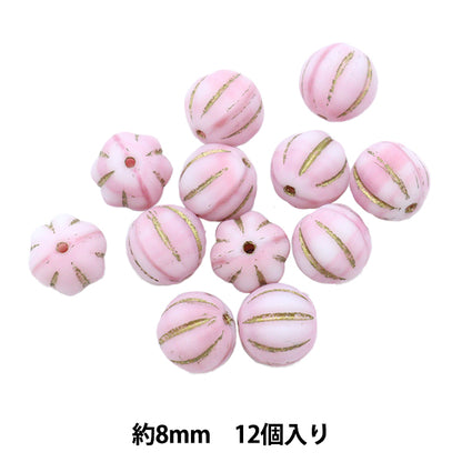 Perline "Repubblica cecaPerline Pumpkin Sakura Gold 8mm 12 pezzi PB0150-01-08"