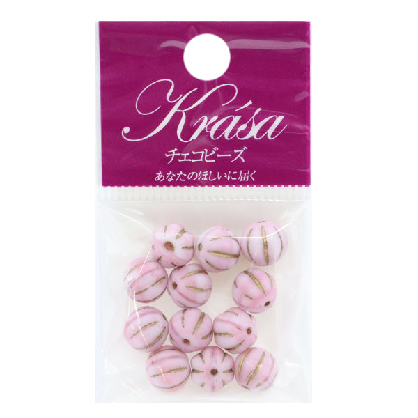 Perline "Repubblica cecaPerline Pumpkin Sakura Gold 8mm 12 pezzi PB0150-01-08"
