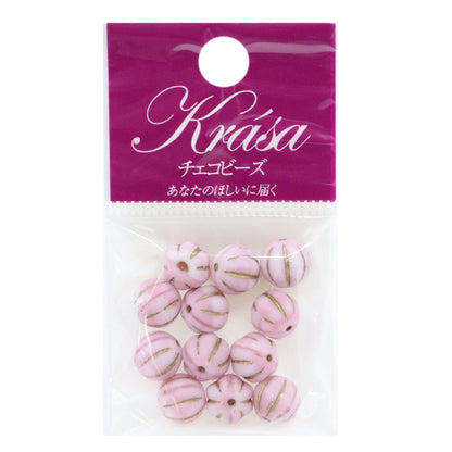 Perline "Repubblica cecaPerline Pumpkin Sakura Gold 8mm 12 pezzi PB0150-01-08"