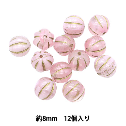 Бисер "Чешская РеспубликаБисер Тыквенное светло-розовое золото 8 мм 12 штук PB717-01-08"