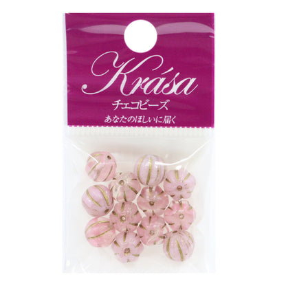 Бисер "Чешская РеспубликаБисер Тыквенное светло-розовое золото 8 мм 12 штук PB717-01-08"