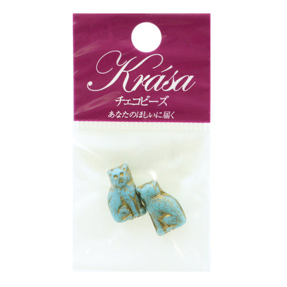 Бисер "Чешская РеспубликаБисерБусинка кошка Türkiye 15 мм x 9 мм 2 кусочки B000570"