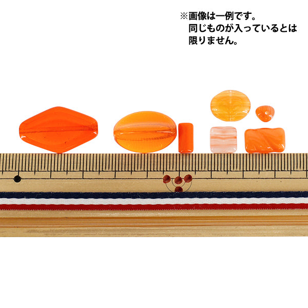 ビーズ 『チェコ ミックスビーズ オレンジ 50g MIX1-ORANGE』