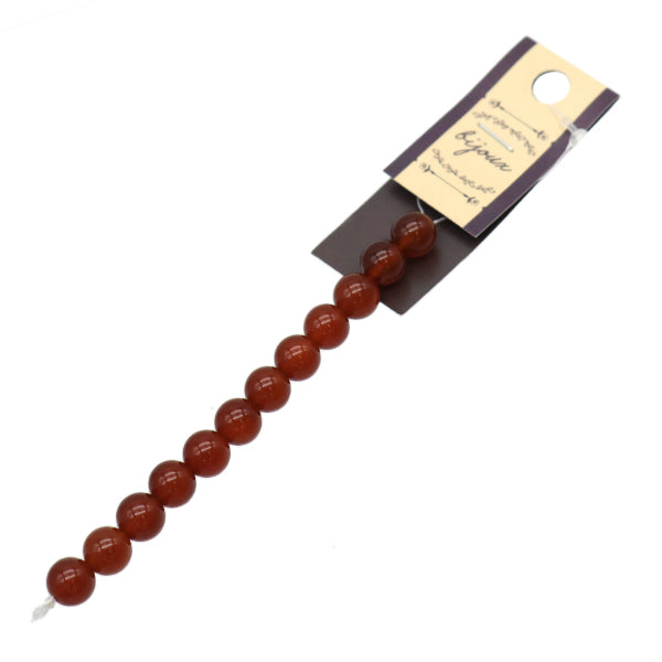 アクセサリー素材 『天然石ラウンド レッドメノウ 約8mm 12個入り