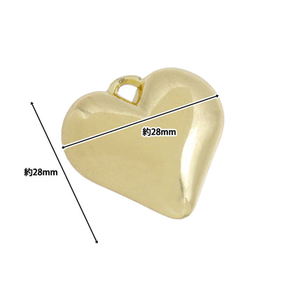 액세서리 재료 "Charm Pukkuri Heart L Size Gold AP24004"