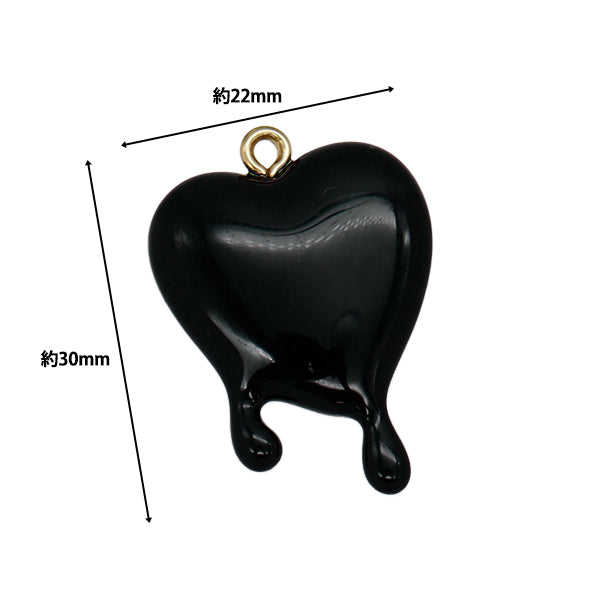 Accessoire Material "Charme schmelzend Herz schwarz ap24036"