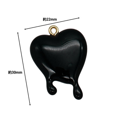 Accessoire Material "Charme schmelzend Herz schwarz ap24036"