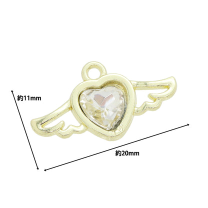 액세서리 재료 "Charm Wingheart Crystal AP24064"