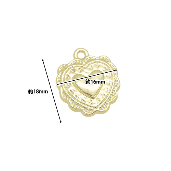 Accessoire Material "Charm Heart Concho 2 Teile Gold AP24084"