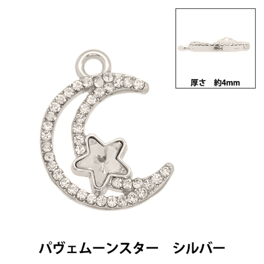 Accessoire Material "Charm Pave Moon Star Silber AP24019"
