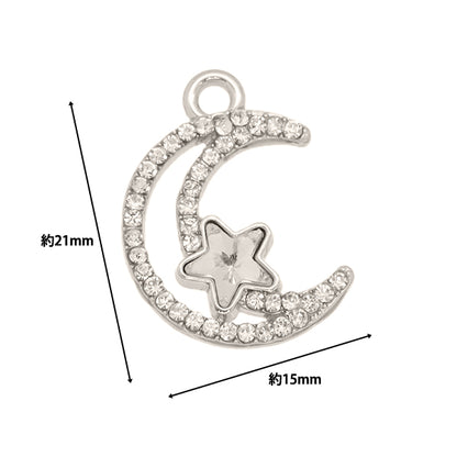 Accessoire Material "Charm Pave Moon Star Silber AP24019"