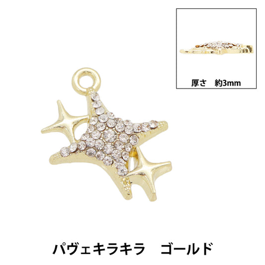 Accessoire Material "Charme Pave Glitter Gold AP24041"