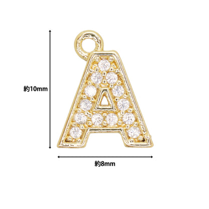 Matériel accessoire "PAVE PAVE INITIAL A, 1 PIÈCE, GOLD AP24070"