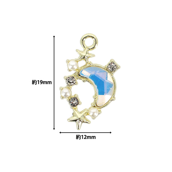 配件材料 "魅力月光星金×白色2个APC25047”