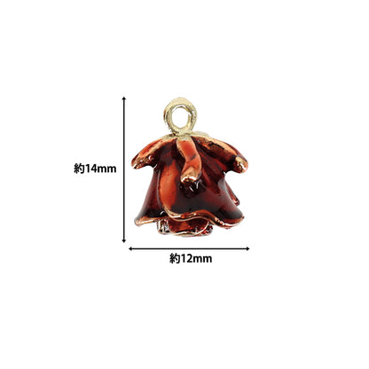 accessory material "Epo Charm Rose Bat 2 Pieces Red APC25111”