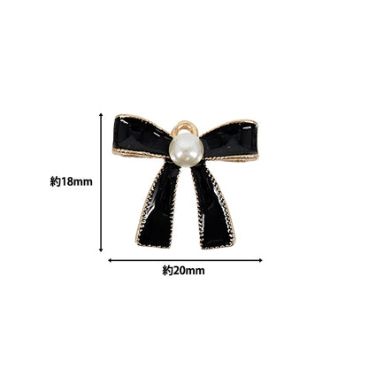 accessory material "charm pearlRibbon Black 2 pieces APC25103”