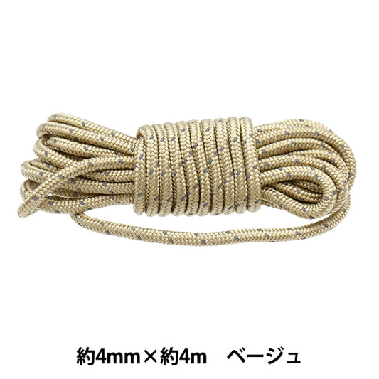 수공예 끈 "낙하산 코드 너비 약 4mm x 4m 베이지 색 10-4182"