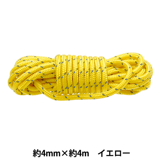 수공예 끈 "낙하산 코드 너비 약 4mm x 4m 노란색 10-4183"