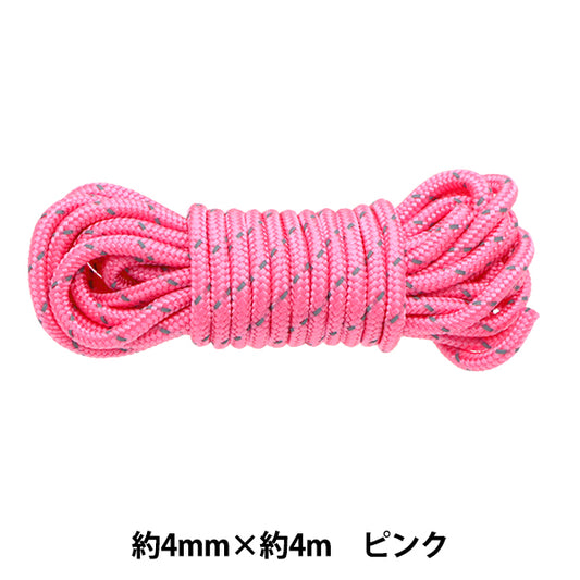 수공예 끈 "낙하산 코드 너비 약 4mm x 4m 핑크 10-4186"