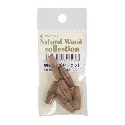 Perles "Bois naturelPerles Natsume 2,2 cm x 0,5 cm Grewood 6 pièces W623" Art de conte de fées Marchenart