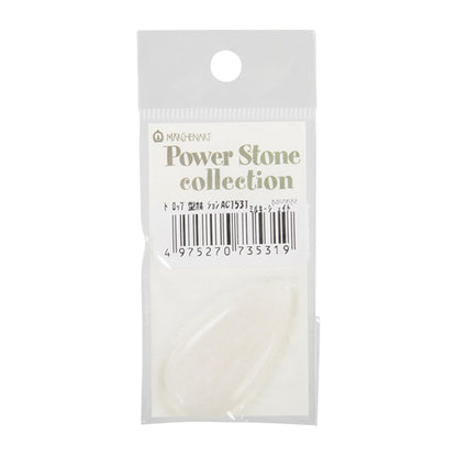 Pièces d'artisanat "Type de chute de pierre de puissance Cubon Milky Jade 4cm x 2,2 cm AC1531" Art de conte de fées Marchenart