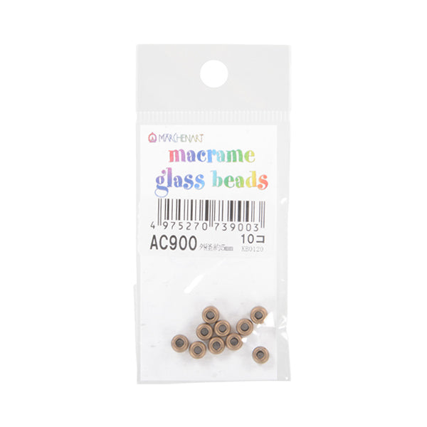 Perles "MacrameglasPerlesMini 5 mm 10 pièces AC900" Art de conte de fées Marchenart