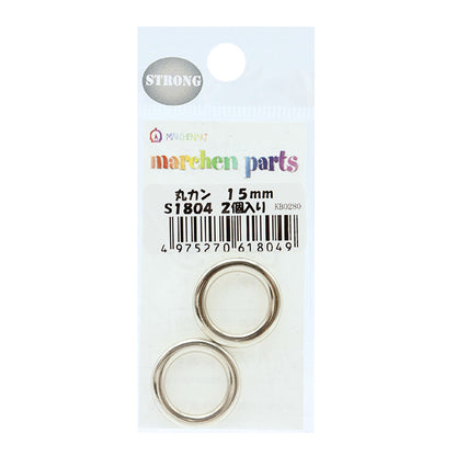 أجزاء الحرف اليدوية "حلقة القفز الدائرية بأجزاء قوية 15 مللي متر 2 قطعة" فن الحكاية الخيالية من MARCHENART