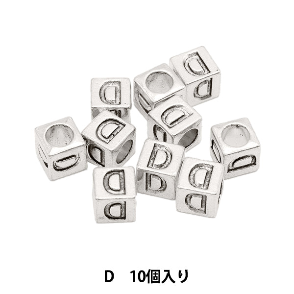 Cuentas "metalCuentas alfabetoCuentas D aprox. 7 x 7 mm 10 piezas incluyen "Marchenart Fairy Tale Art